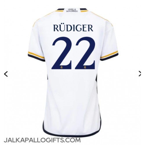 Real Madrid Antonio Rudiger #22 Kotipaita Naiset 2023-24 Lyhythihainen